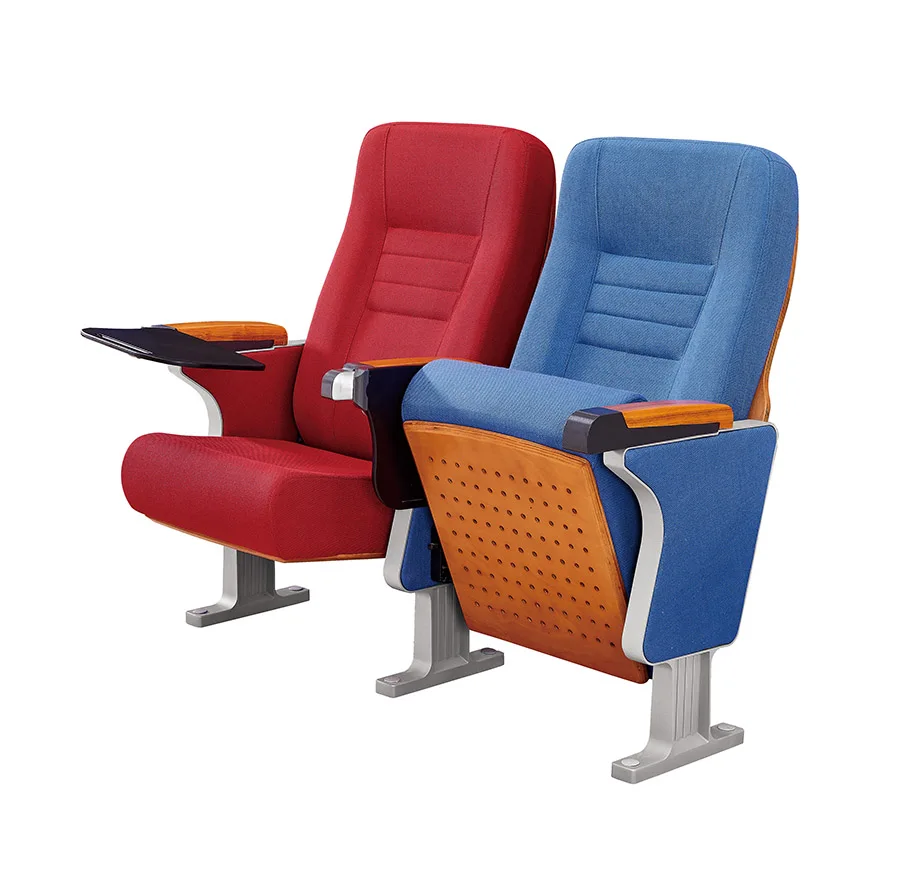 Folding Cinema Chair With Plastic Writing Pad Movie Theater Seats Aluminum Stand Theater Chair Auditorium Seat Church Chairs