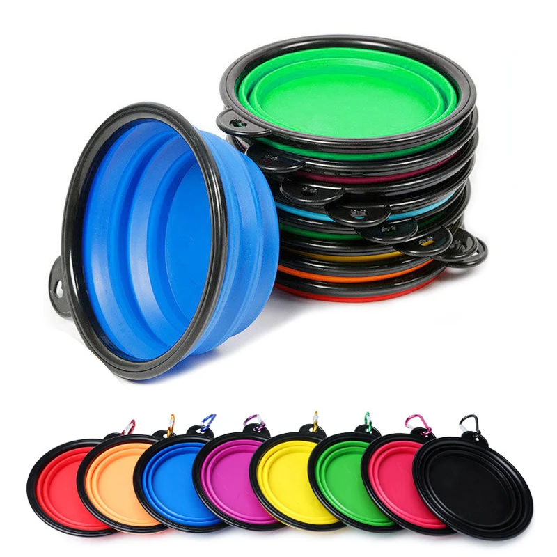 Food Grade Collapsible Silicone Dog Bowl Portable Silicone Pet Bowl For Camping