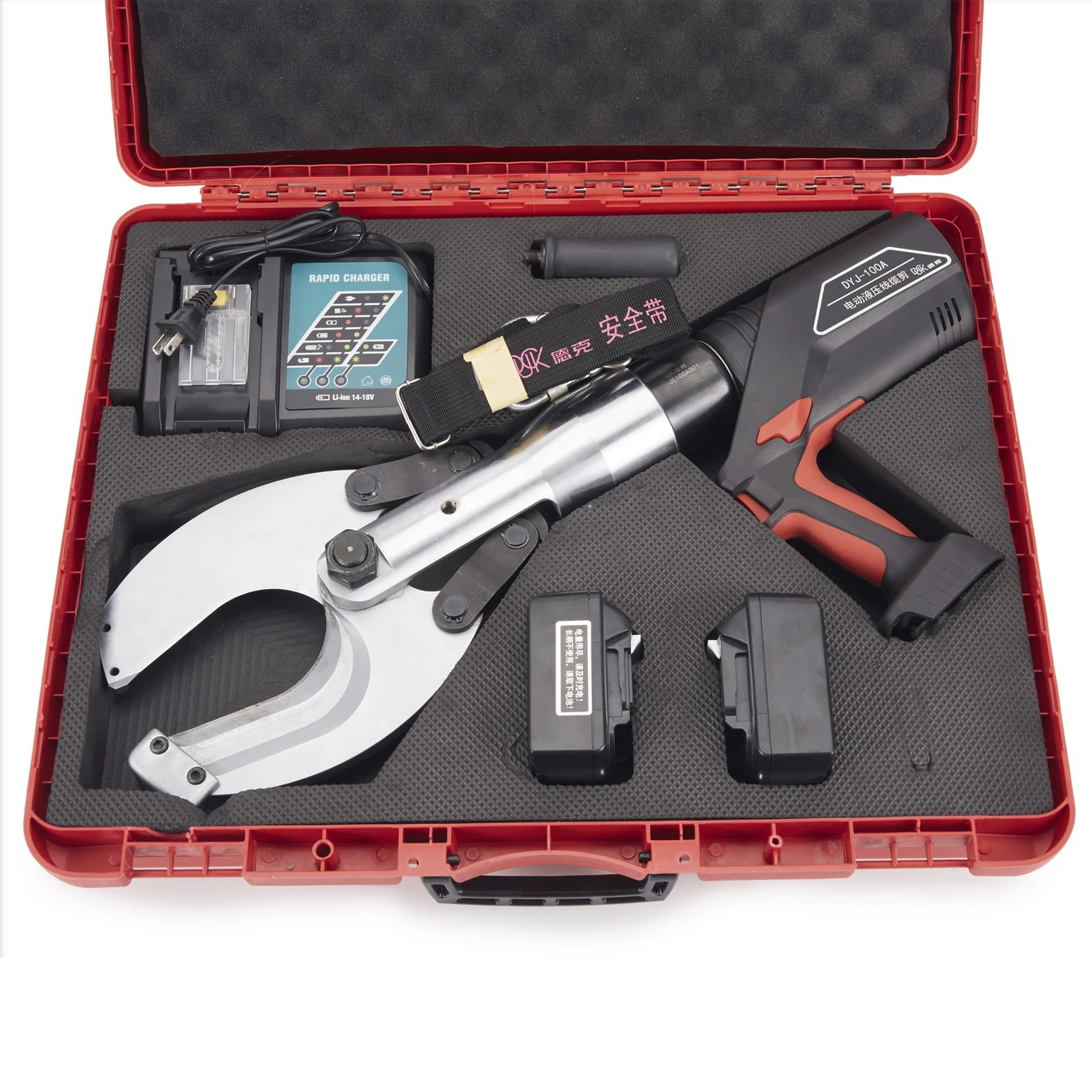 20Ton 100mm battery powered wire cutting tool hydraulic cordless electrical cable cutter machine