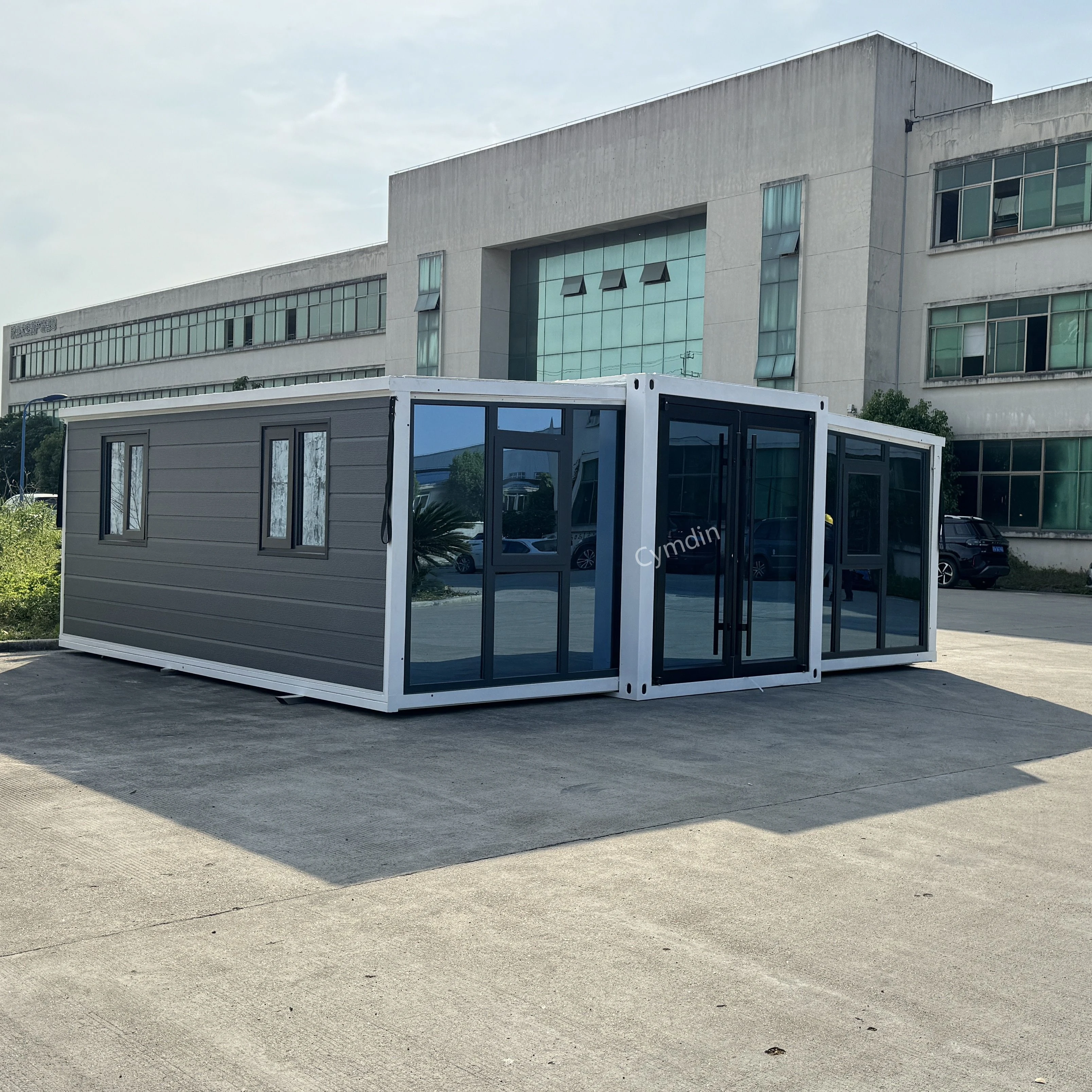 Cymdin Steel Sandwich Panel Expandable Container Houses Double Wing Foldable Room Full Interior Decoration Solution for Sale