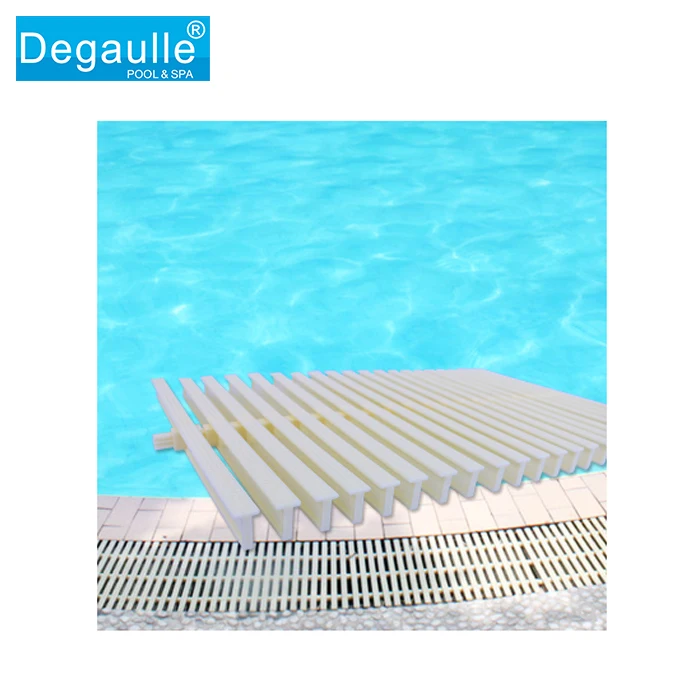 High class width size plastic swimming PVC pool overflow grating