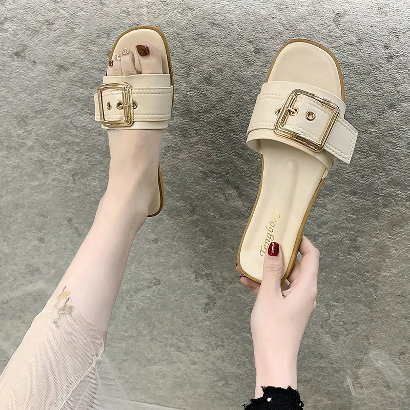 New Product Big Size 42 Outdoor Casual Slides Good Price Ladies Luxury Fashion Flat Female Slippers 2022