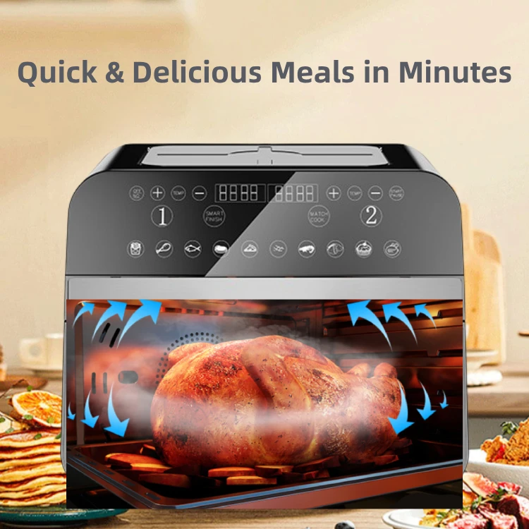9L Big Capacity Hot Dual Air Fryer Double Pot Electric Air Fryer With Dual Basket