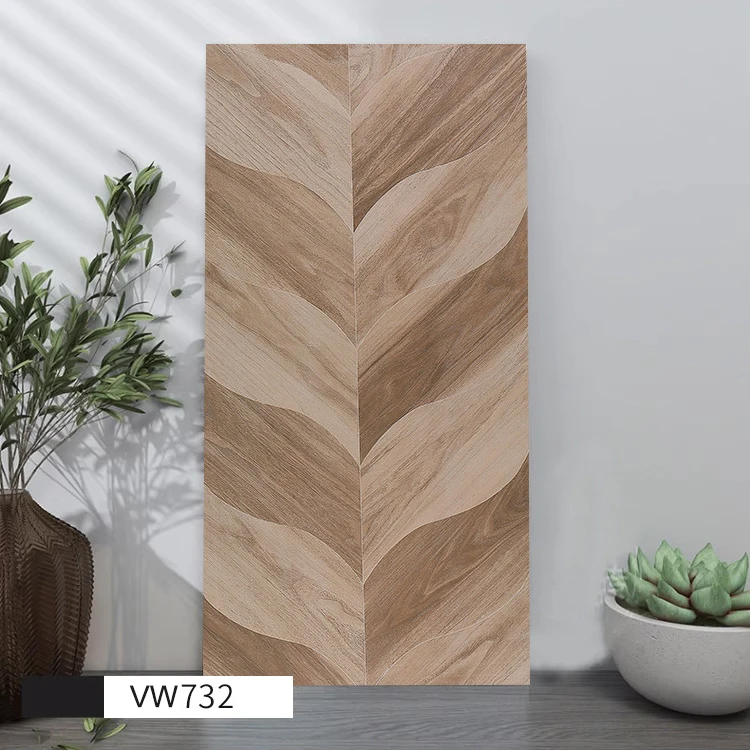 Modern 60*120cm Polished Wood Porcelain Tile Fresh Stoneware Wall and Floor Tiles for Bathroom and Living Room Interior Use