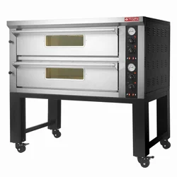 PZE-602 Industrial Bakery Machines Double Deck Luxurious Electric Pizza Oven
