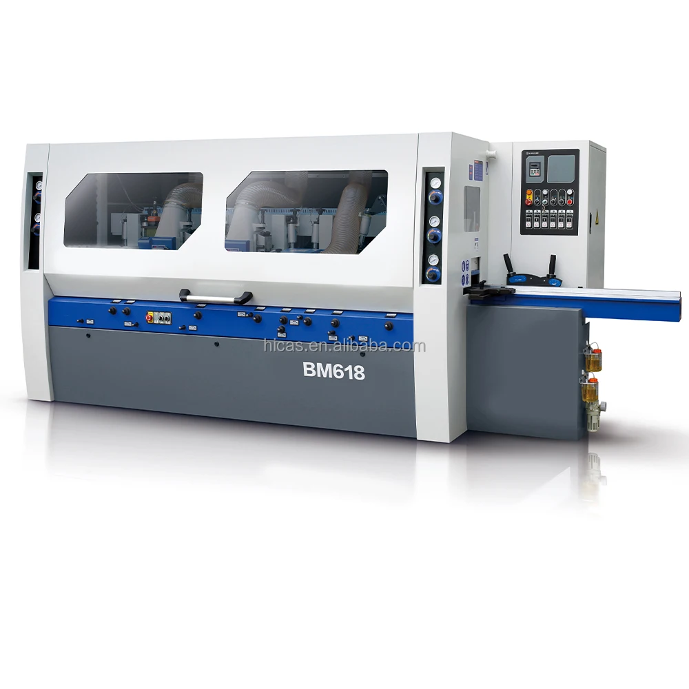 HICAS 3800KG Heavy Duty 31.75kw wood machine for Furniture polishing 4 sided planer moulder for sale