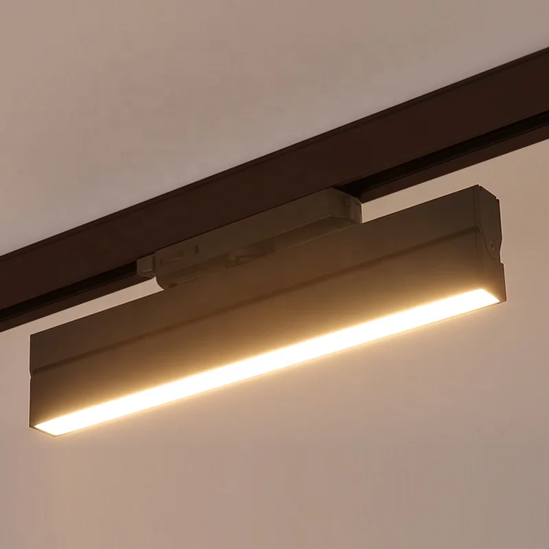 Exhibition Gallery Lamp 220V Track Linear Light Adjustable Beam Angle Linear Led Rail Track Light Spot Focus Lighting Fixture