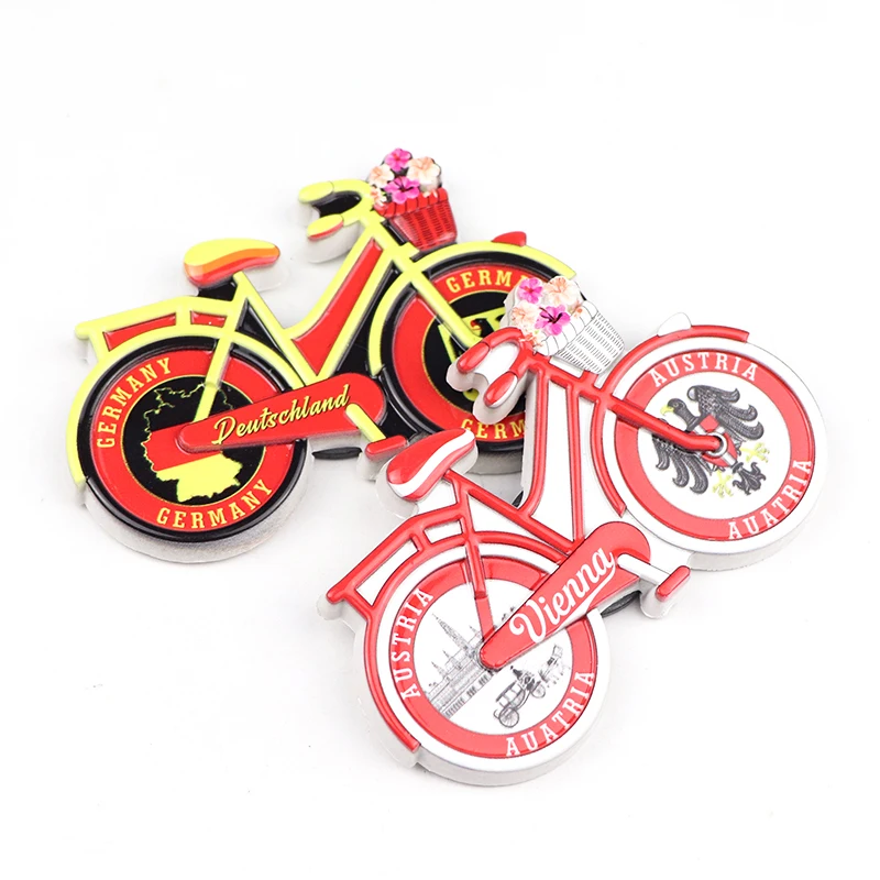 Customised printing logo Germany Austria souvenir tourist gift resin magnet for fridge 3d polyresin magnet
