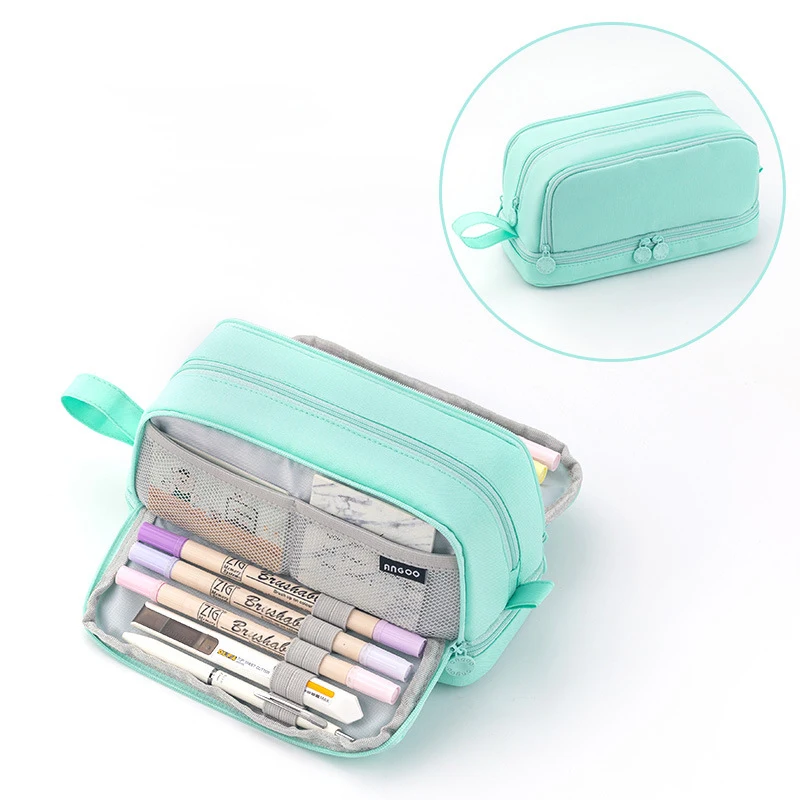 New Portable Pencil Pouch Handheld Pen Bag Cosmetic Bags Large Pencil Case for Teen