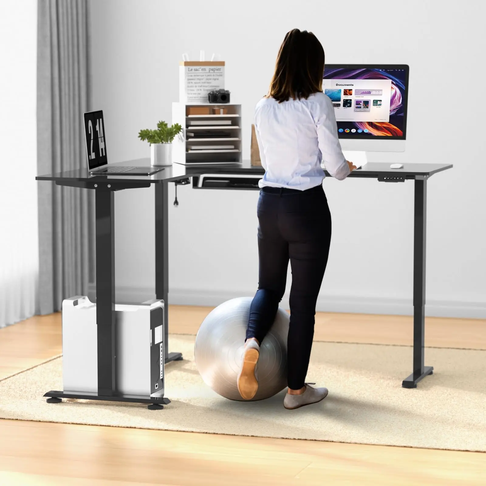 Modern Furniture Study Laptop Adjustable Desktop Laptop Stand Hight Table Height Adjustable Desk Table
