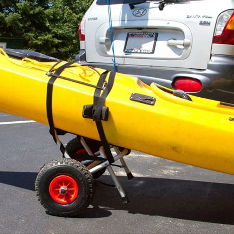 Customized Kayak Accessories Stainless Steel Adjustable Aluminum Canoe Cart Kayak Trolley Cart