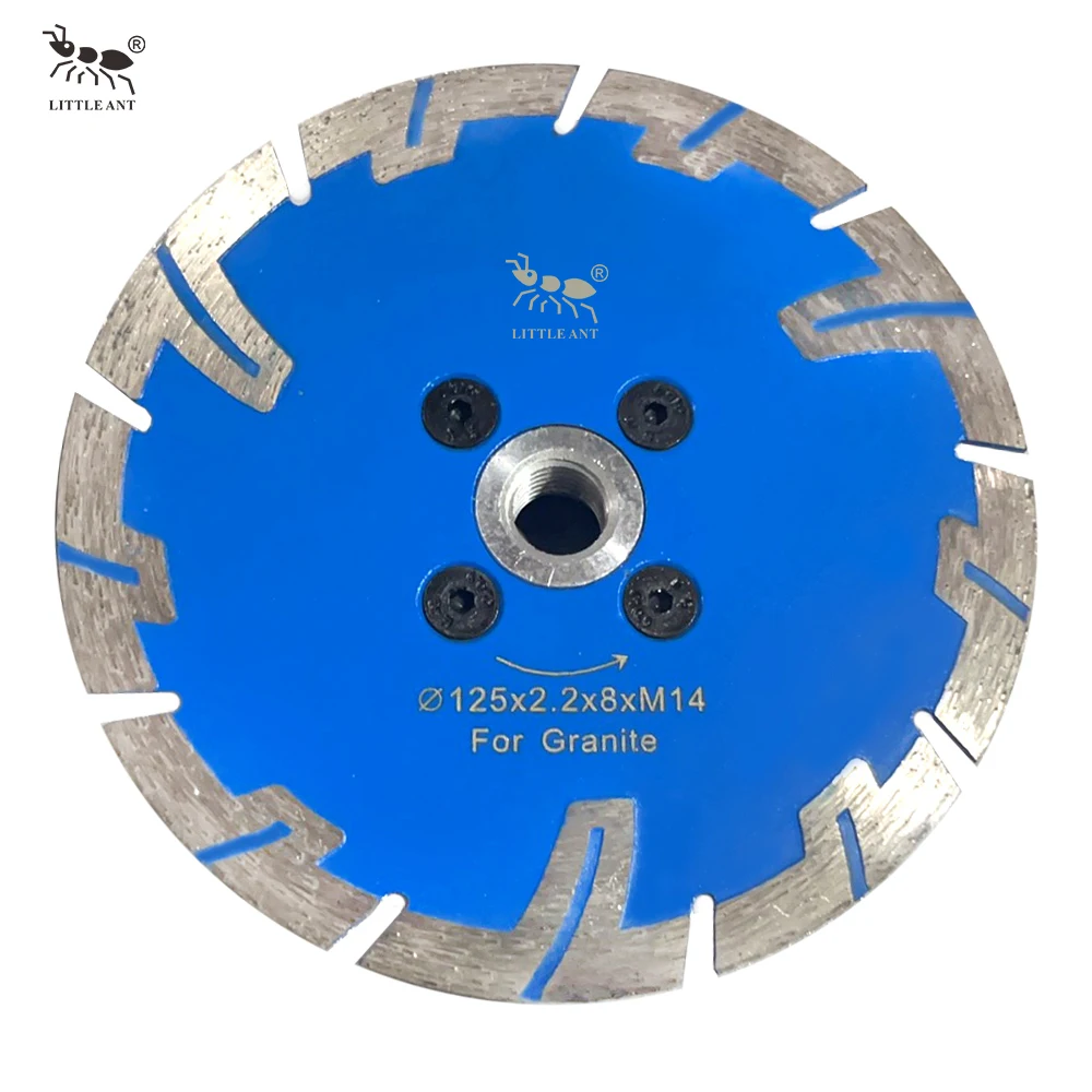 105mm Sintered Sheet Diamond Saw Blade For Dry Cutting Granite Stone With Square Tooth Protection Teeth Belt