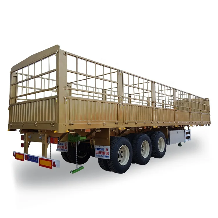 Xinghao 3 Axles 40 Tons Fence Trailer Cargo Transport Side Wall Truck Semi Trailer