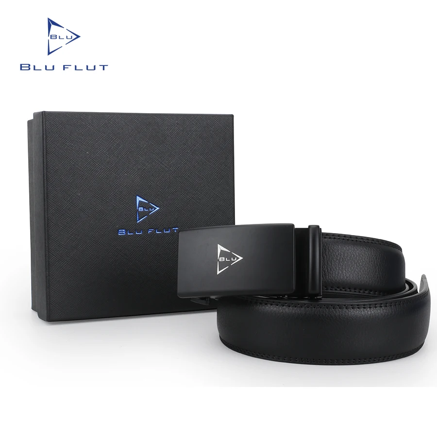 Custom Logo Wholesale Personalized Men Private Label Auto Automatic Ratchet Sliding Men Genuine Leather Belt for Men