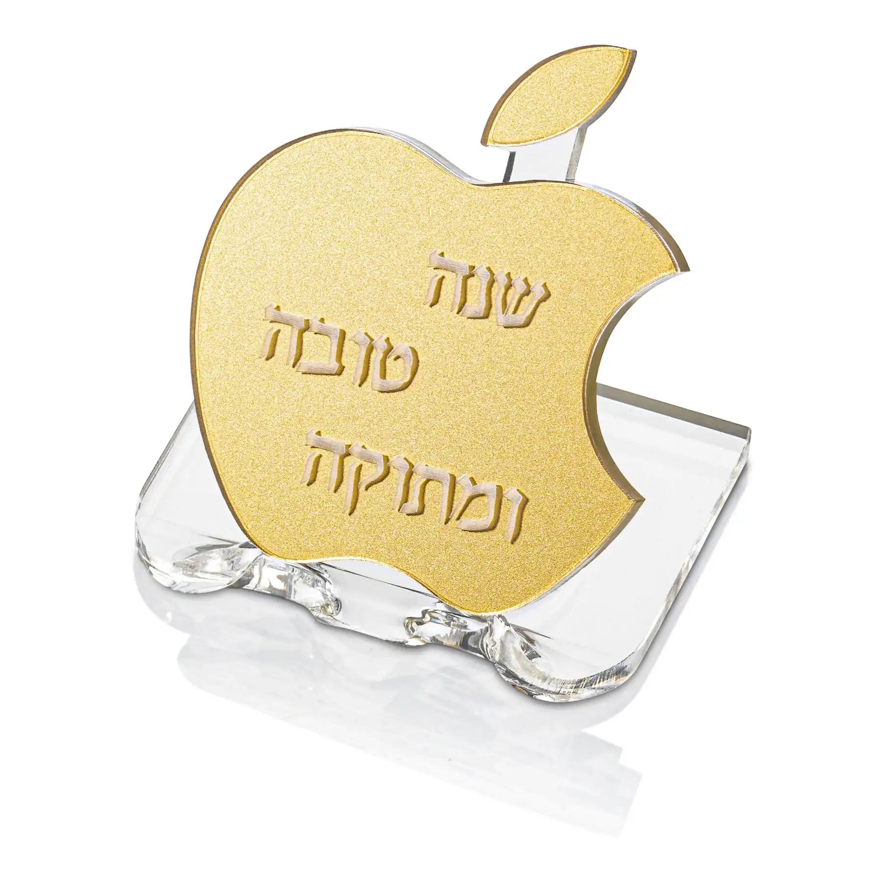 Rosh Hashana Lucite Apple Shape Napkin Ring For Napkin Table Decoration Acrylic Jewish Napkin Holder