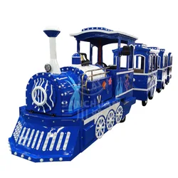 Customized Your Own Train Rides Attraction Road Kids Mini Electric Trackless Kiddie Ocean Amusement Park Train Rides For Sale