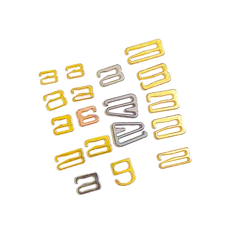 Underwear Accessories Bra Slider 9 Ring Hooks Alloy Metal High Quality Nickel Free 6 8 10 Mm Zinc Alloy Matt Black Bra Buckle