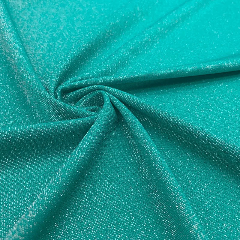 Textile custom glitter high elasticity jersey lurex metallic nylon spandex fabric for women underwear beach dresses lingerie