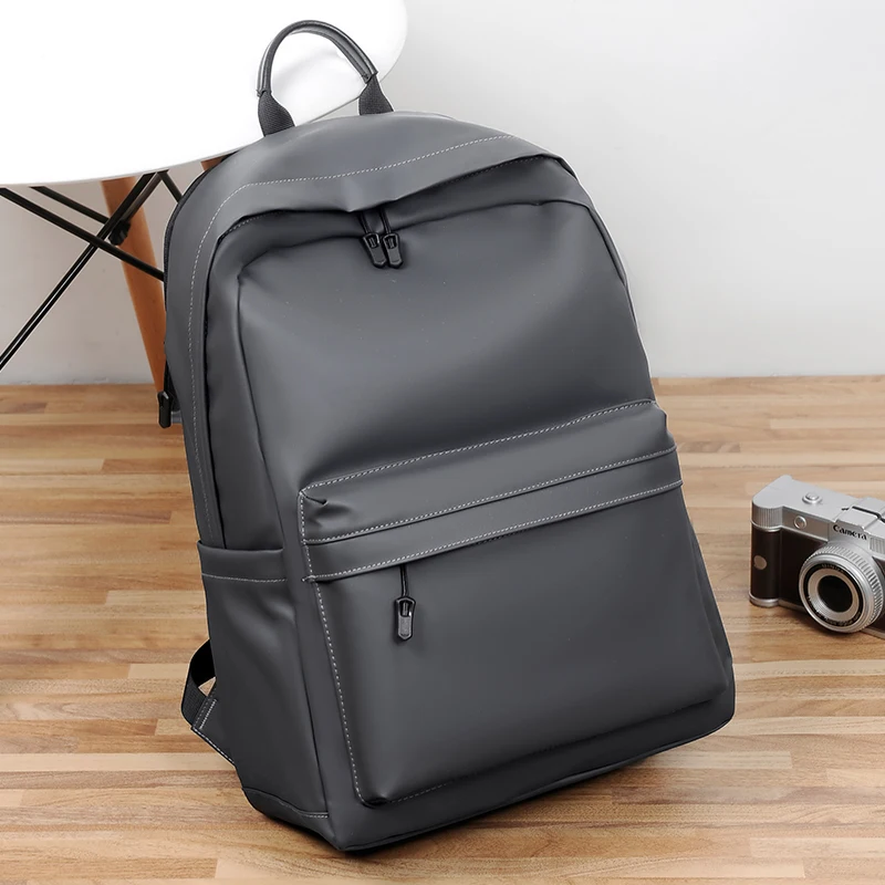 High quality Best Quality Pu Leather Back Pack Durable Casual Simple Travel Waterproof Laptop Backpack Bags For Men