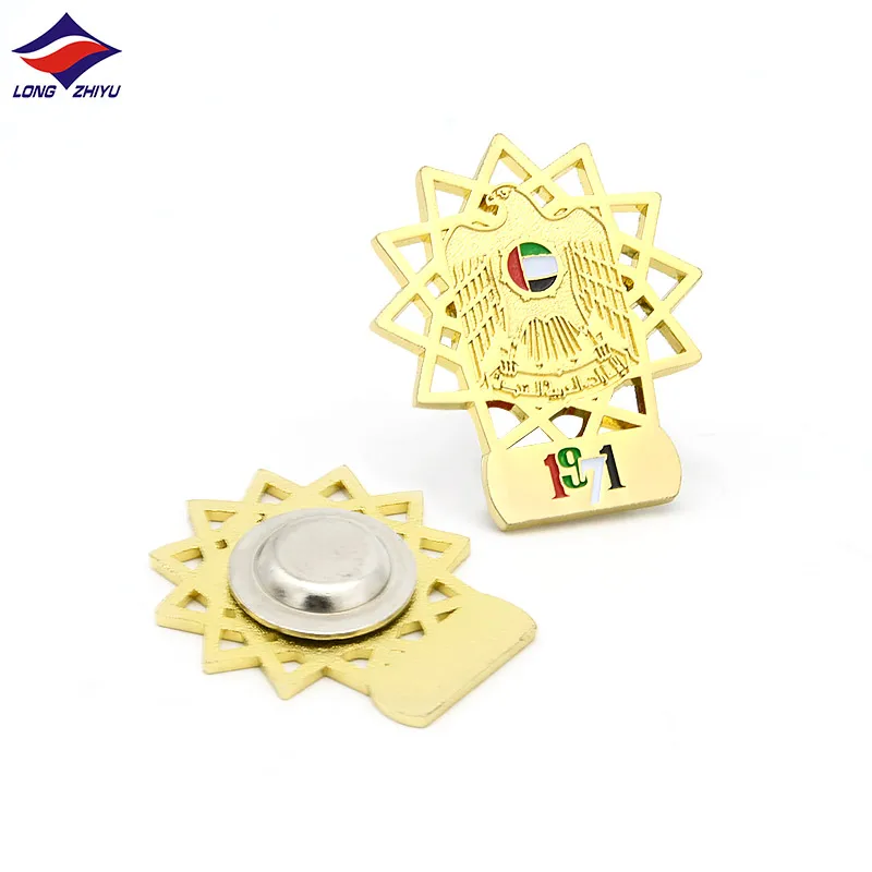 Longzhiyu 15 years magnetic pins supplier custom magnetic back lapel pins name badges with magnet