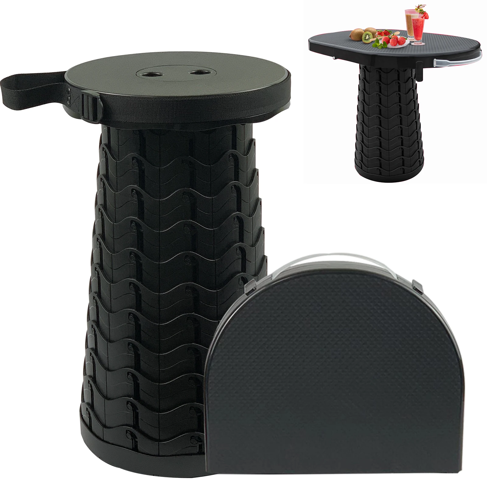 Latest  Retractable camping tables foldable telescopic portable plastic camping fishing garden table