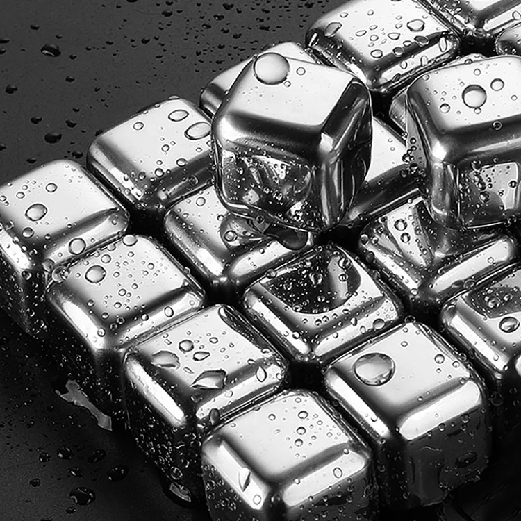 Твердая нержавеющая сталь охлаждения многоразовые кубики льда с ледяной куб из нержавеющей стали