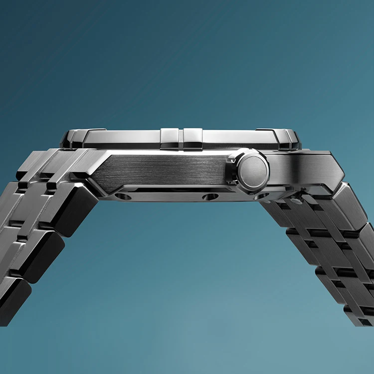 Classic Luxury Man Luminous Steel Strap Waterproof Calendar Own Logo Watch All Stainless Steel Quartz Heren Horloge