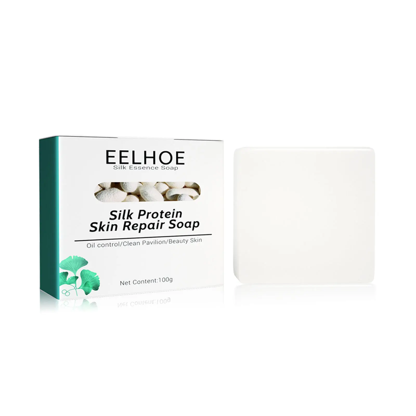 EELHOE Custom Logo 60g 100g Silk Protein Soap Skin Whitening Soap Goat Milk Soap