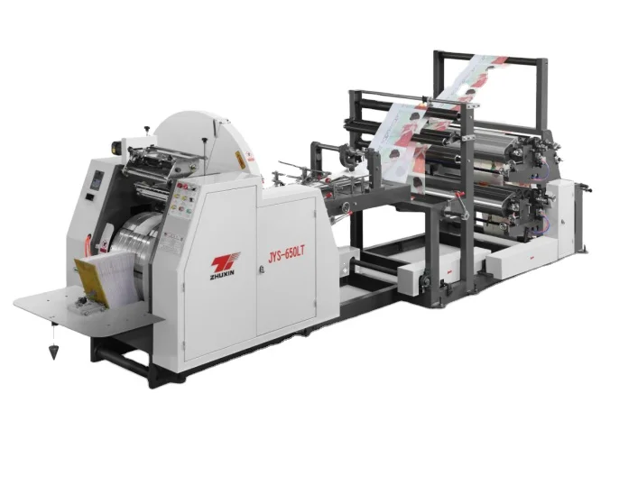 Новинка Лидер продаж механическая машина для производства бумажных пакетов с плоской v-образной линией и двухцветной