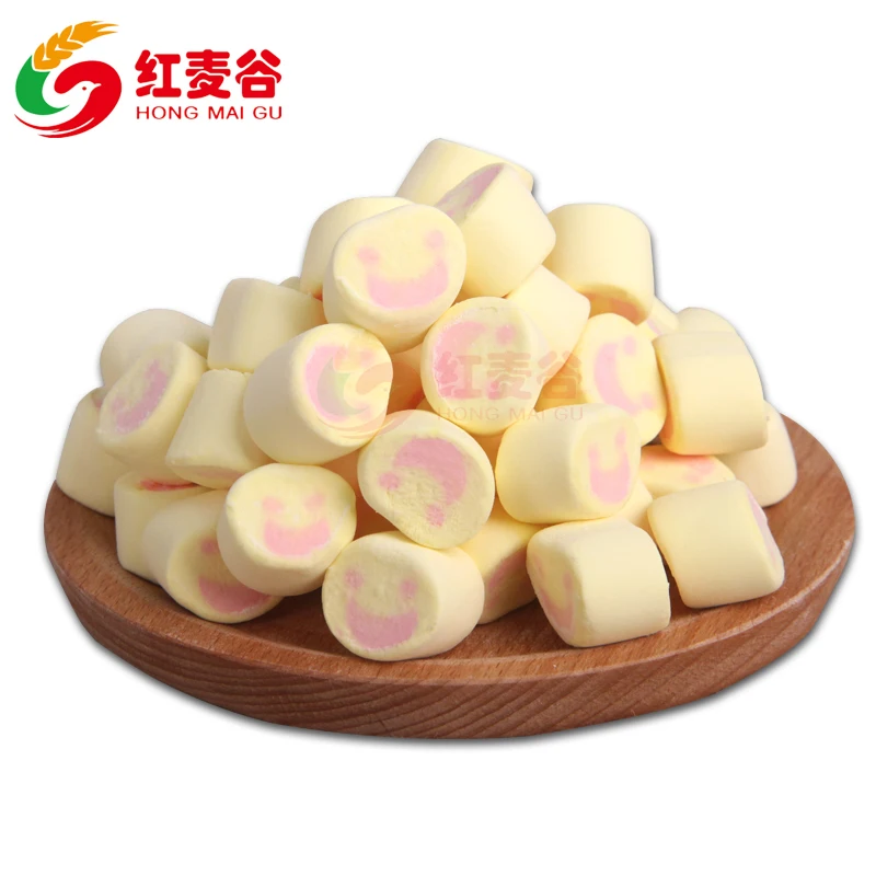 Wholesale Chinese snack marshmallow exotic candy food cotton candy confectionery soft candy mango fruit sour sweet snack for kid