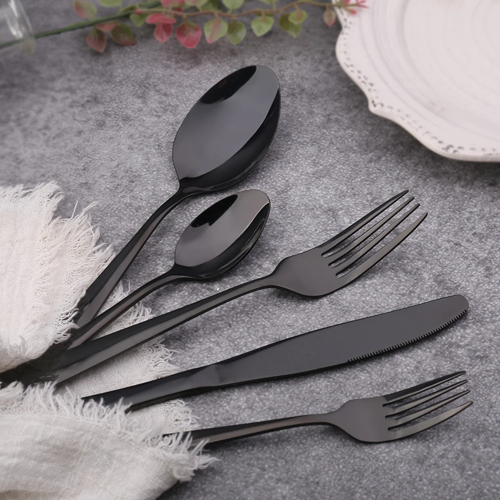 
Restaurant Cutlery Set Bulk Gold Plated Stainless Steel Cutlery Set Kitchen Fork Spoon Knife Cutlery 