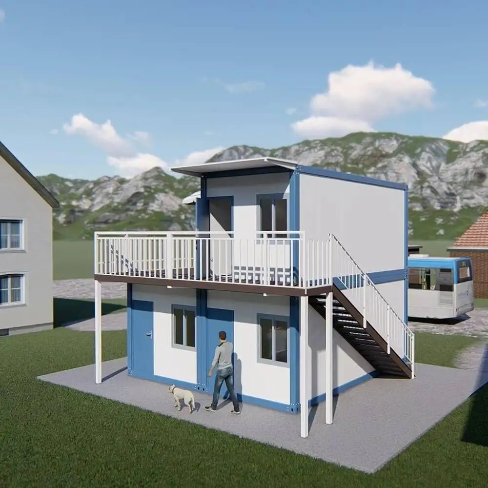 Сборный контейнерный дом 2 этажа сборный