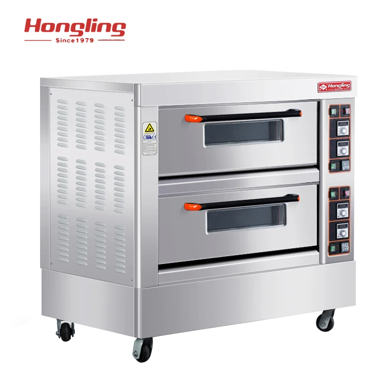 Commercial Bakery Equipment Double Deck Electric Bread Toaster Oven for Sale