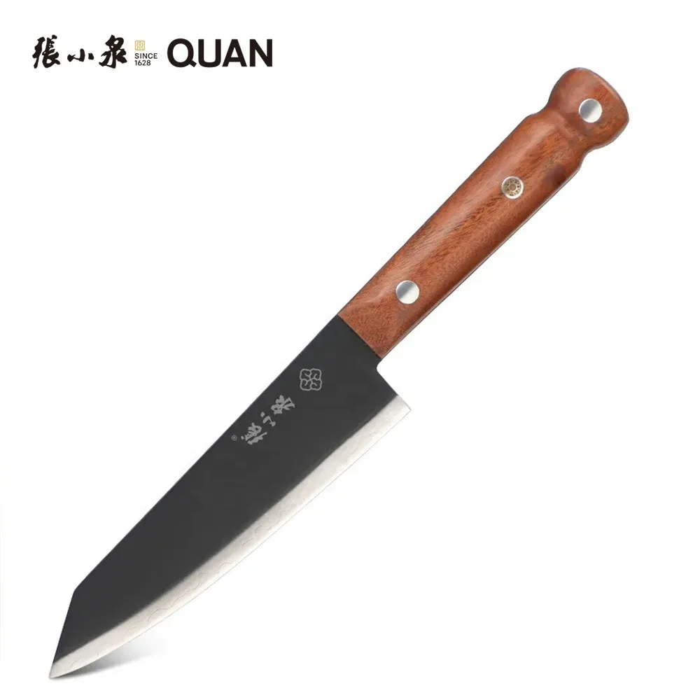 Ideal for All-Around Food Preparation 5 inch Small black Blade wood handle with 3 rivets Japanese Professional Chef Knife