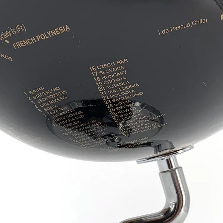 mova globe manufacturer globe terrestre mova magnetic globe Hot Selling Black and Gold Plastic Pvc for Decoration