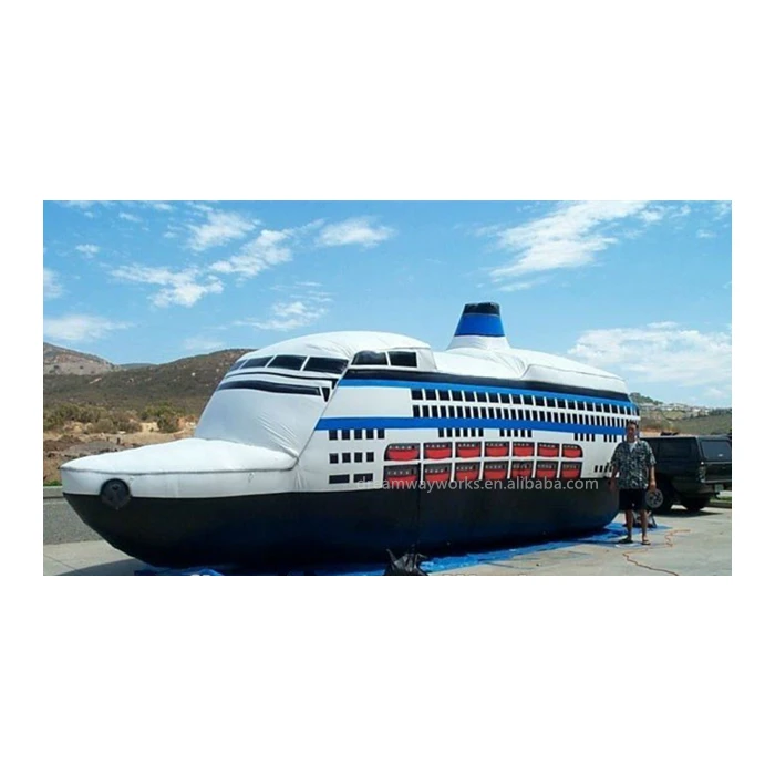 2021 Hot sale giant inflatable cruise ship, inflatable carnival boat for advertising