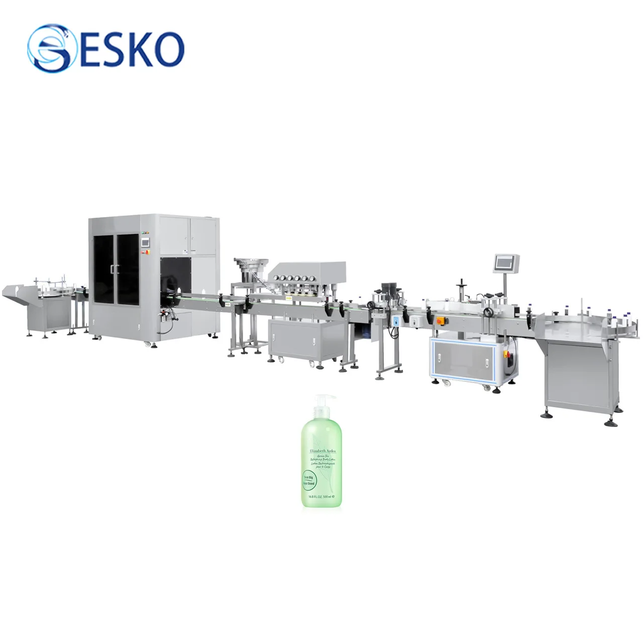 ESKO Automatic Hand Wash Liquid Soap Shower Gel Body Cream Lotion Shampoo Filling Machine Production Line For Liquid Detergent
