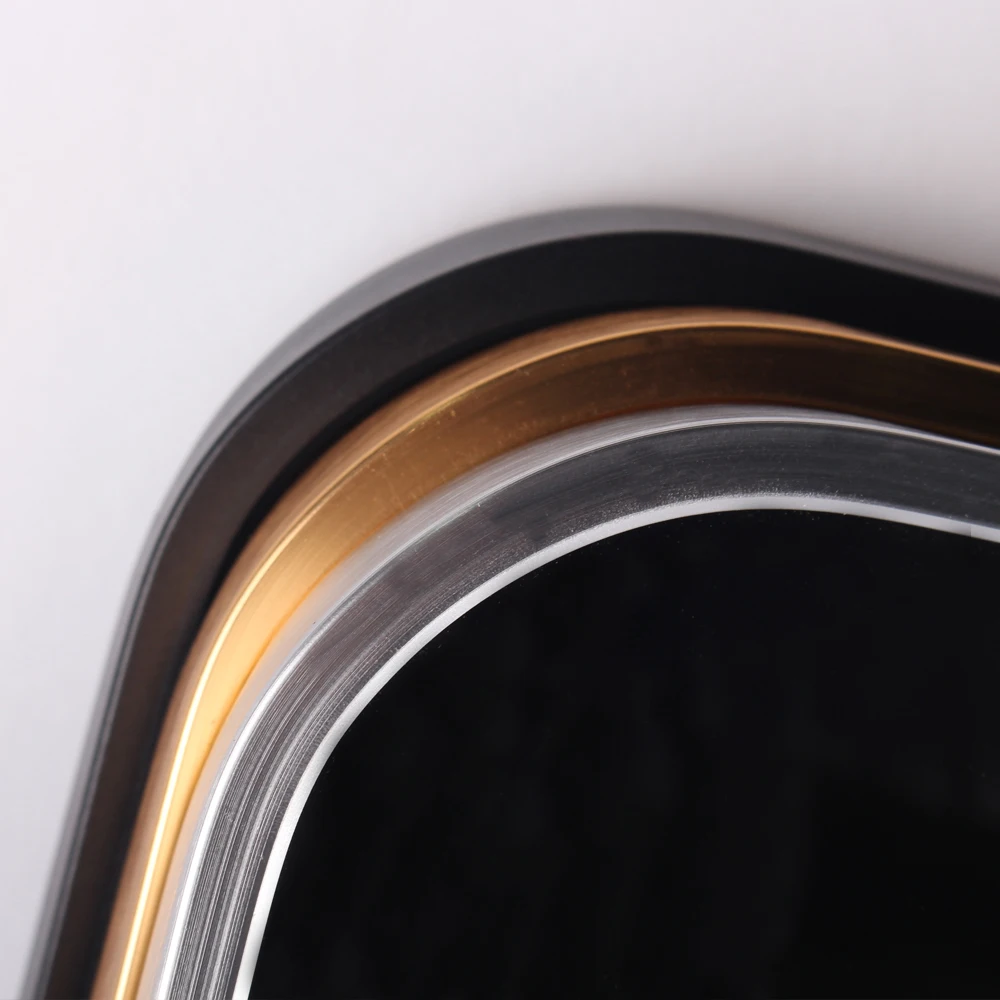 manufacturer Gold Black Aluminium Frame Stand Large arched door mirror Decorative Floor Full Long Mirror Stand dressing mirror frame