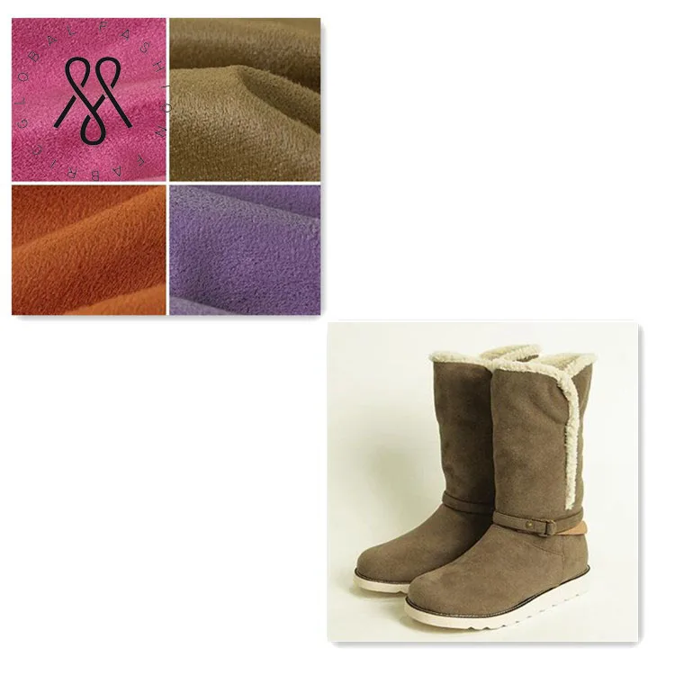 
Wholesale High Quality 100% Polyester Sofa Faux Suede Fabric For Home Textile Sofa Fabric Boots 