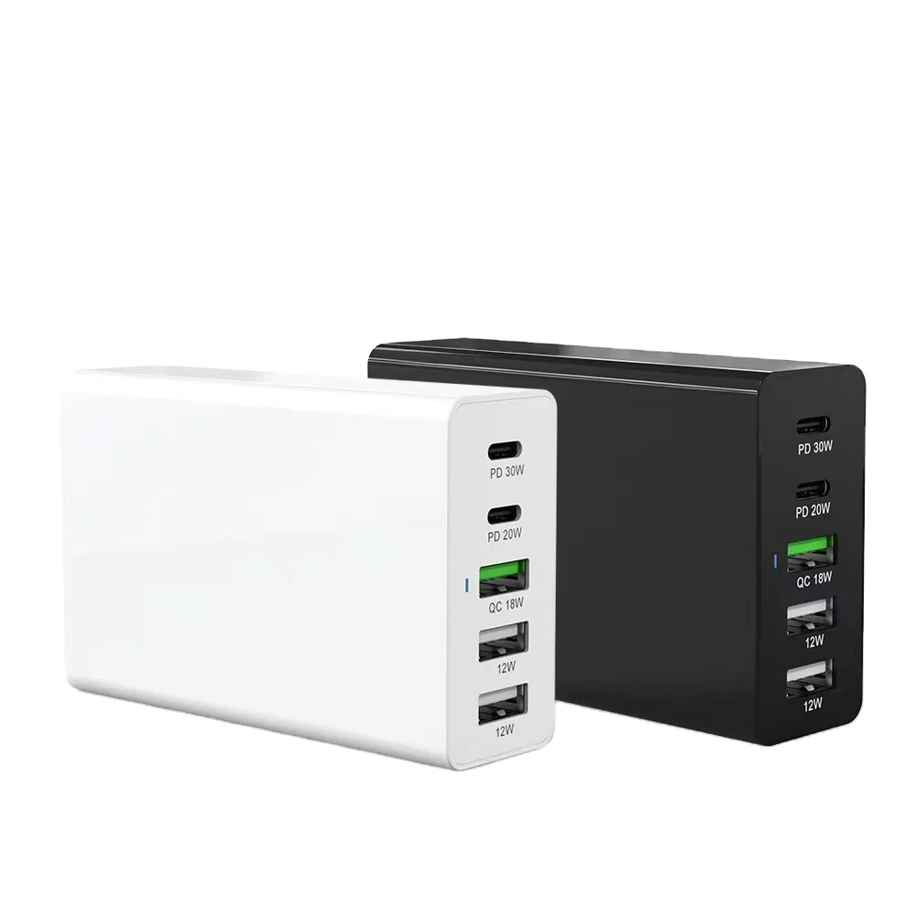 65W Cost performance CE ROSH Desktop 5 port charger for mobile phones USB devices