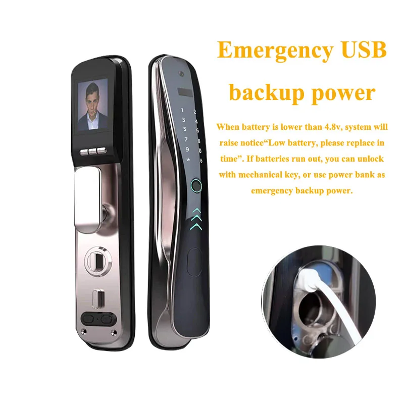 easy installation Passcode keyless CE certificate High Security smart lock with camera