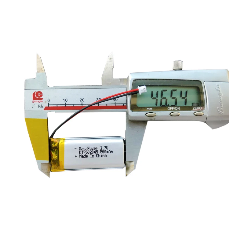 500mah rechargeable polymerDTP602045 3.7V lithium ion battery