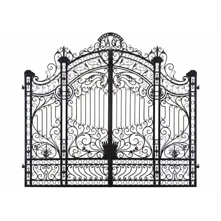Easy To Install Stainless Material Hot Dip Galvanized Luxury Style Design Italian Style Wrought Iron Gate