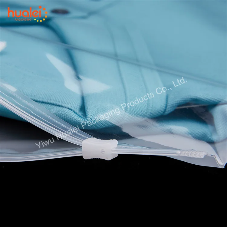 Custom Logo Frosted EVA PVC PE LDPE Plastic Zipper Ziplock Zip Lock Bag Packing Bag Clothes Clothing t-shirt Zipper Bag