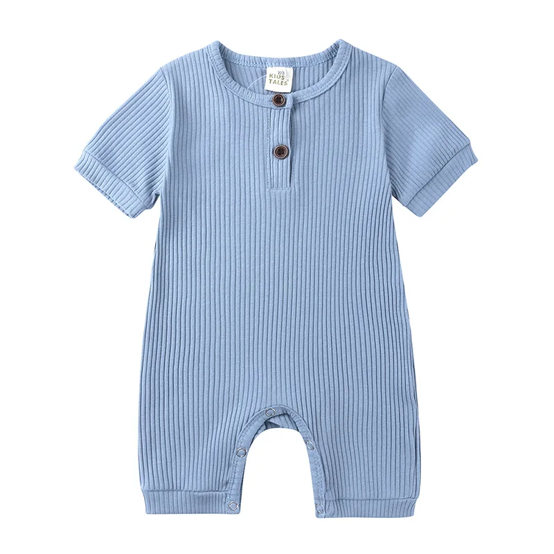 Hot Selling Jumpsuits And 100% Girl Romper Clothes Organic Cotton Baby Rompers Comfortable Breathe Freely