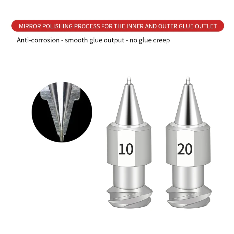 Double thread one-piece precision metal stainless steel dispensing precision  Musashi needle