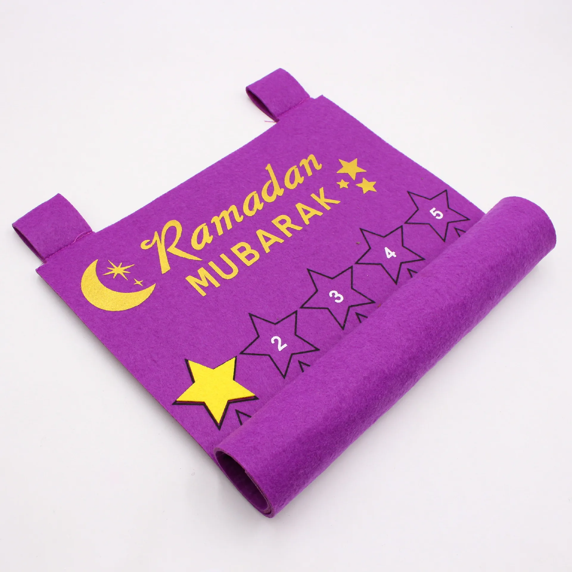 2022 Ramadan Mubarak Gift Home Decoration Muslim Ramadan Advent Fabric Wall Calendar