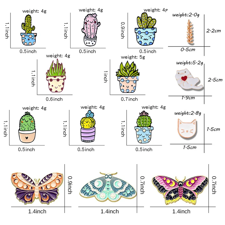Factory Custom Wholesale Designer Multiple Style Material Pattern Cute Funny Cartoon Anime Badge Metal Lapel Enamel Brooches Pin