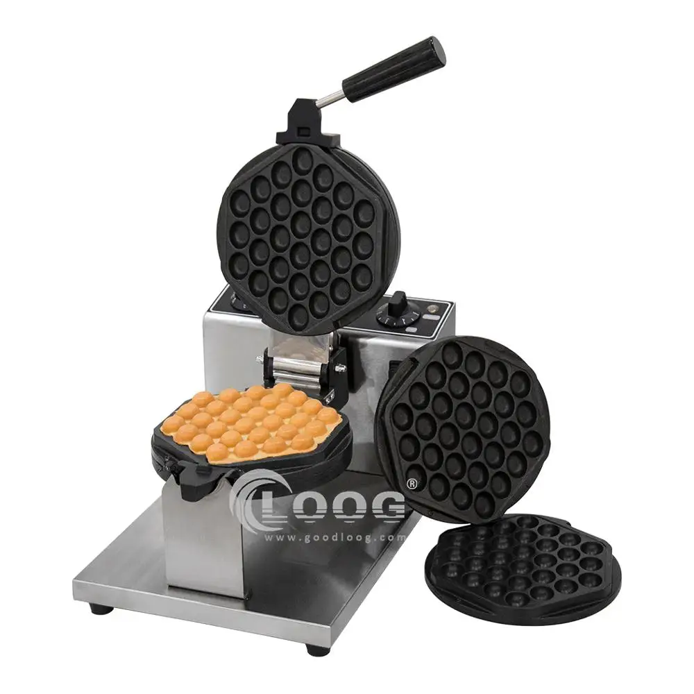 Interchangeable Plate Commercial Egg Bubble Waffle Maker Egg Puff Making Machine for American Market