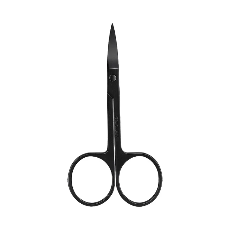 Black Stainless Steel Lashes Grooming and Trimming Scissors Eyebrow  Scissors
